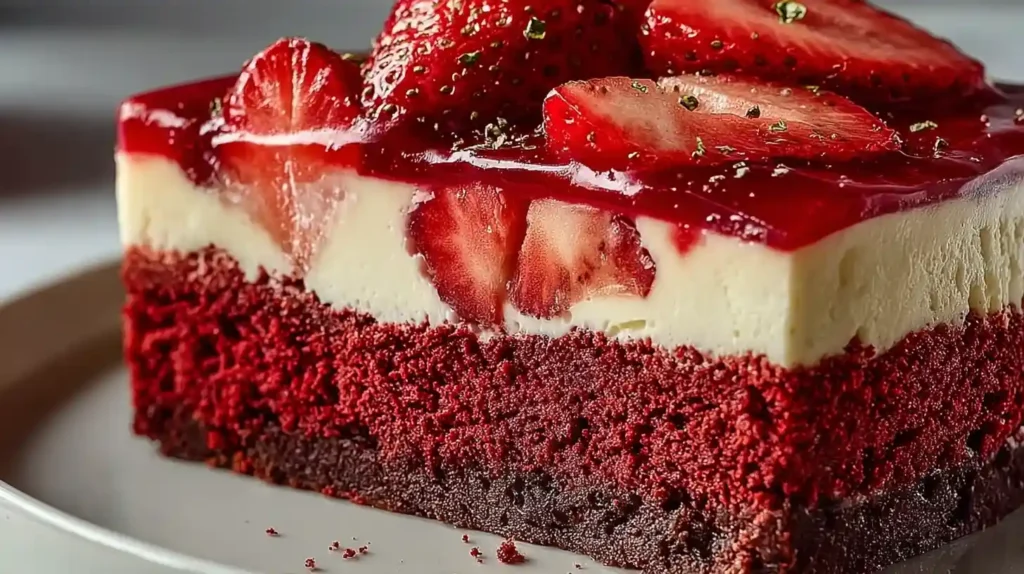 Red Velvet Strawberry Cheesecake

