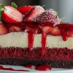 Red Velvet Strawberry Cheesecake