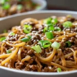 Mongolian Ground Beef Noodles
