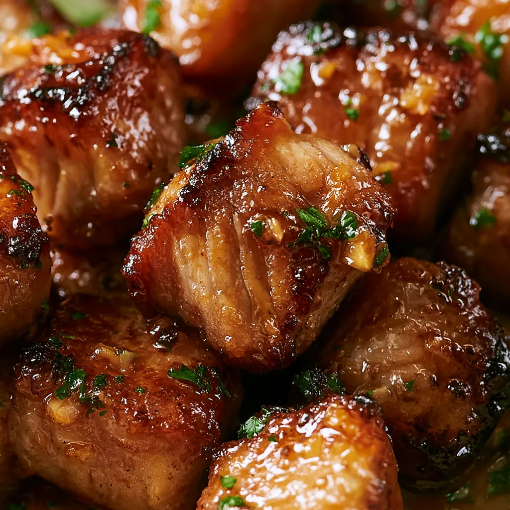 Savory Garlic Pork Bites