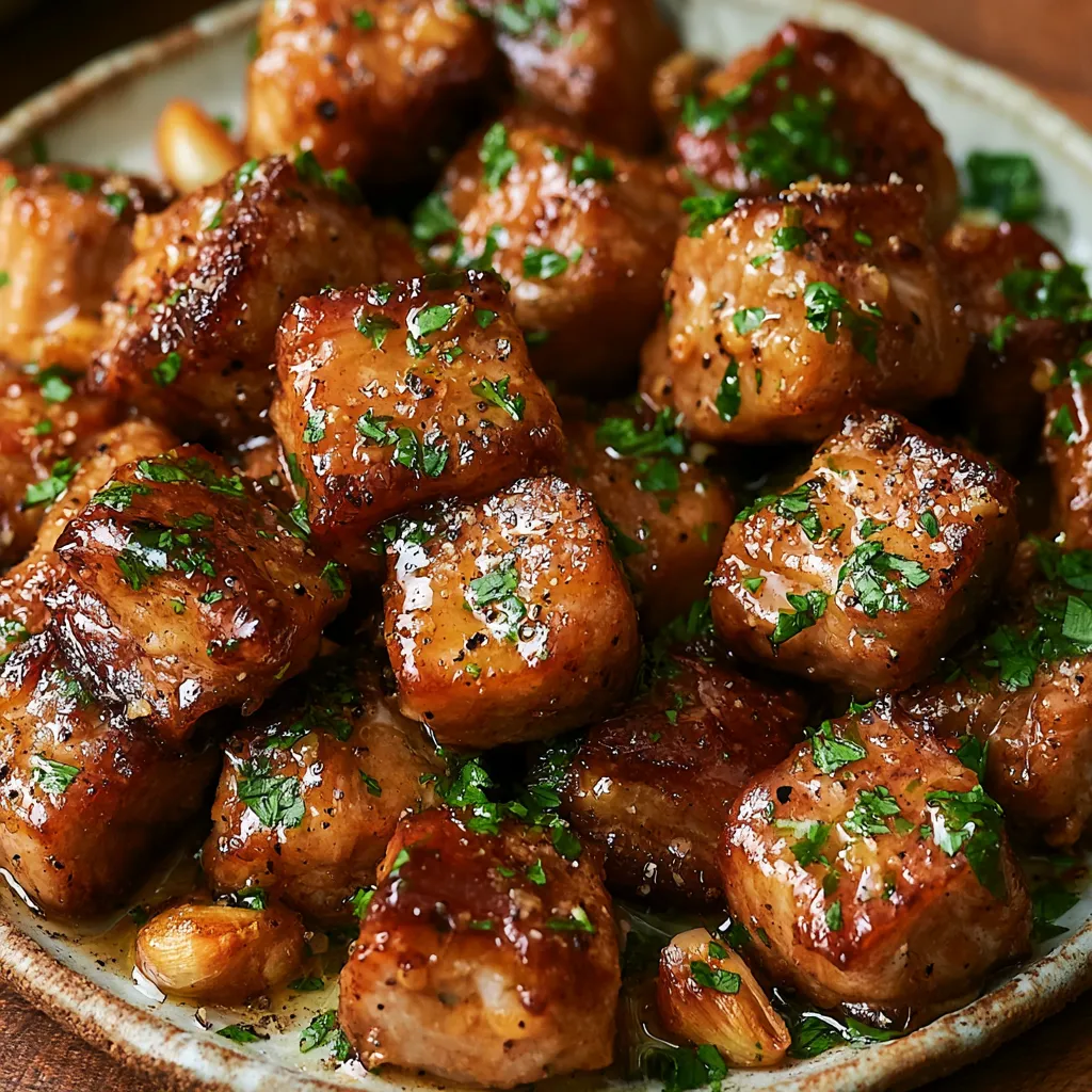 Savory Garlic Pork Bites